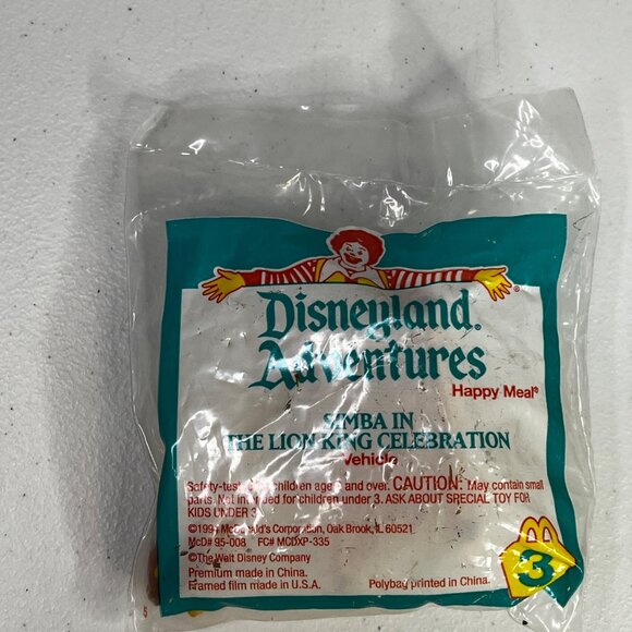 Vintage Simba Vehicle McDonald's Happy Meal Disneyland Adventures Toy - 1994 - Picture 4 of 4
